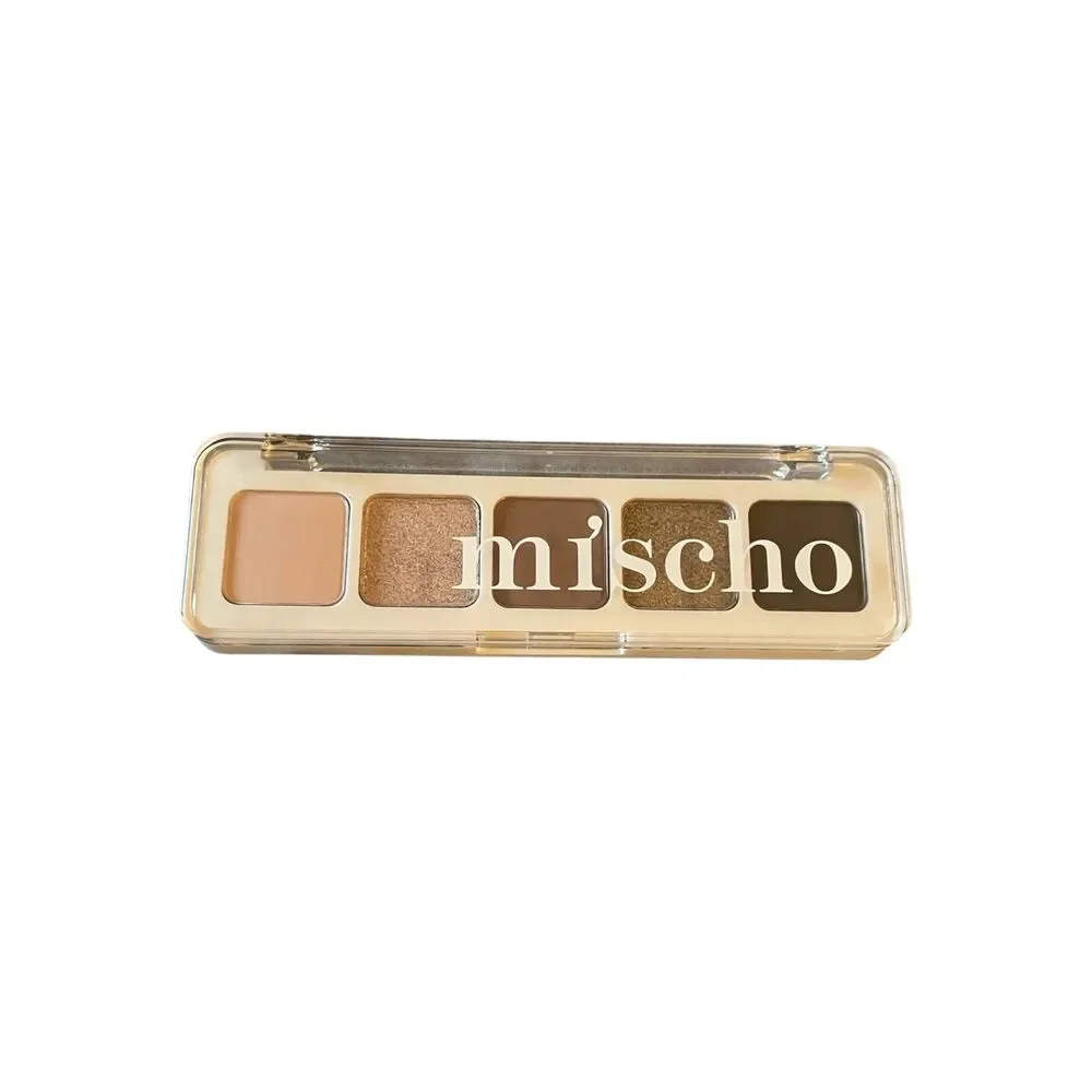 NIB Mischo Beauty Mini Eye Shadow Palette 01 5 Colors Neutral Tones Clean Girl